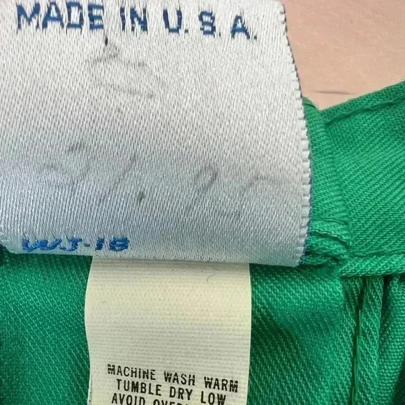Vintage Wrangler Rare Snap Down Front Green Skirt  Made In USA - Picture 7 of 12